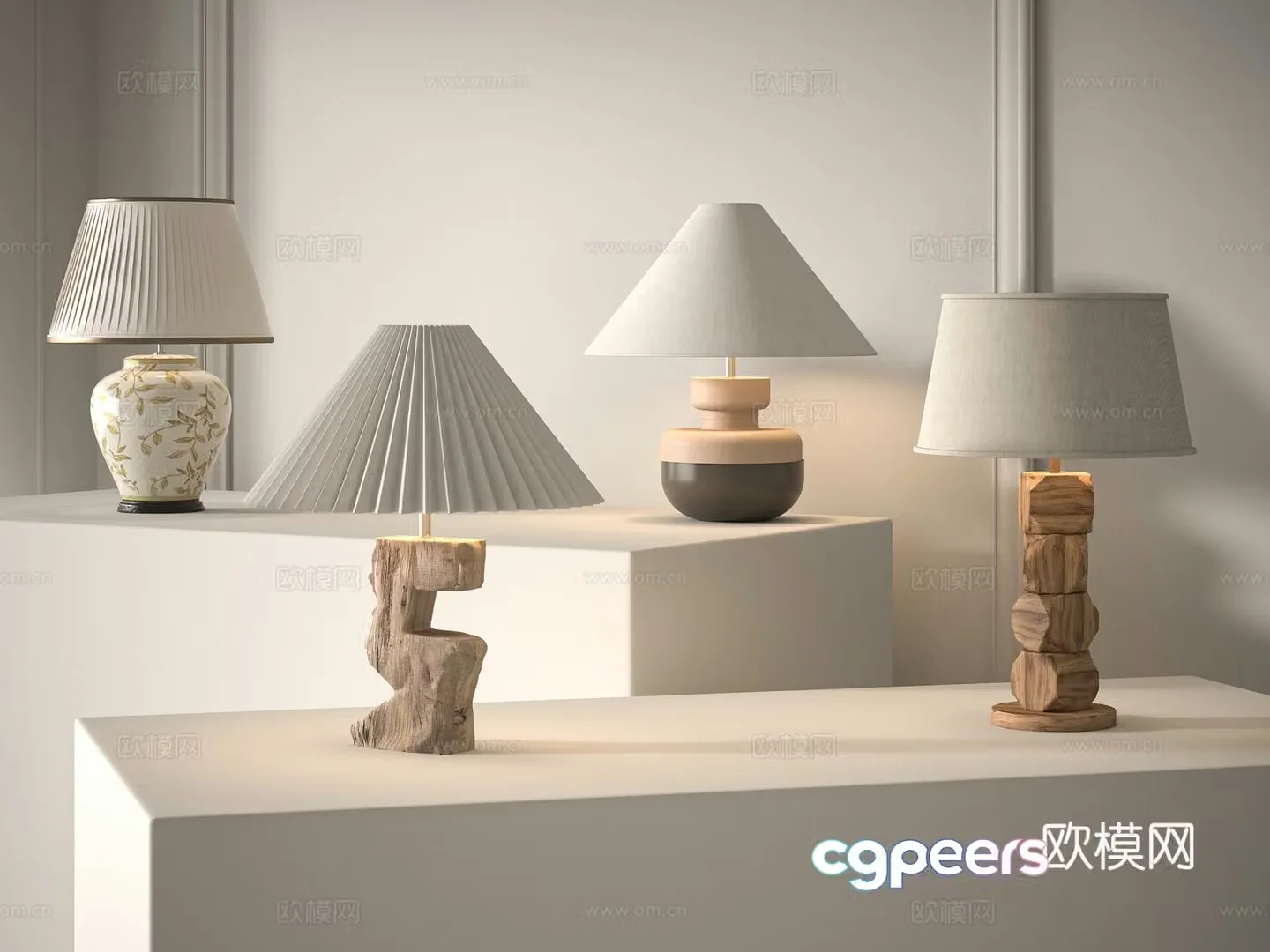3D model of medieval style table lamp