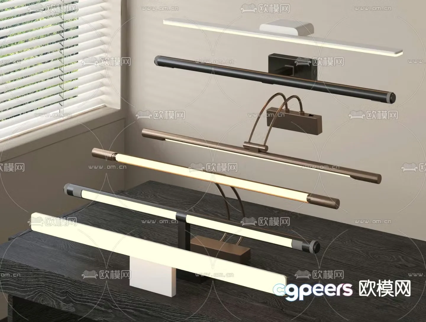 Wall lamp mirror headlight 3d model