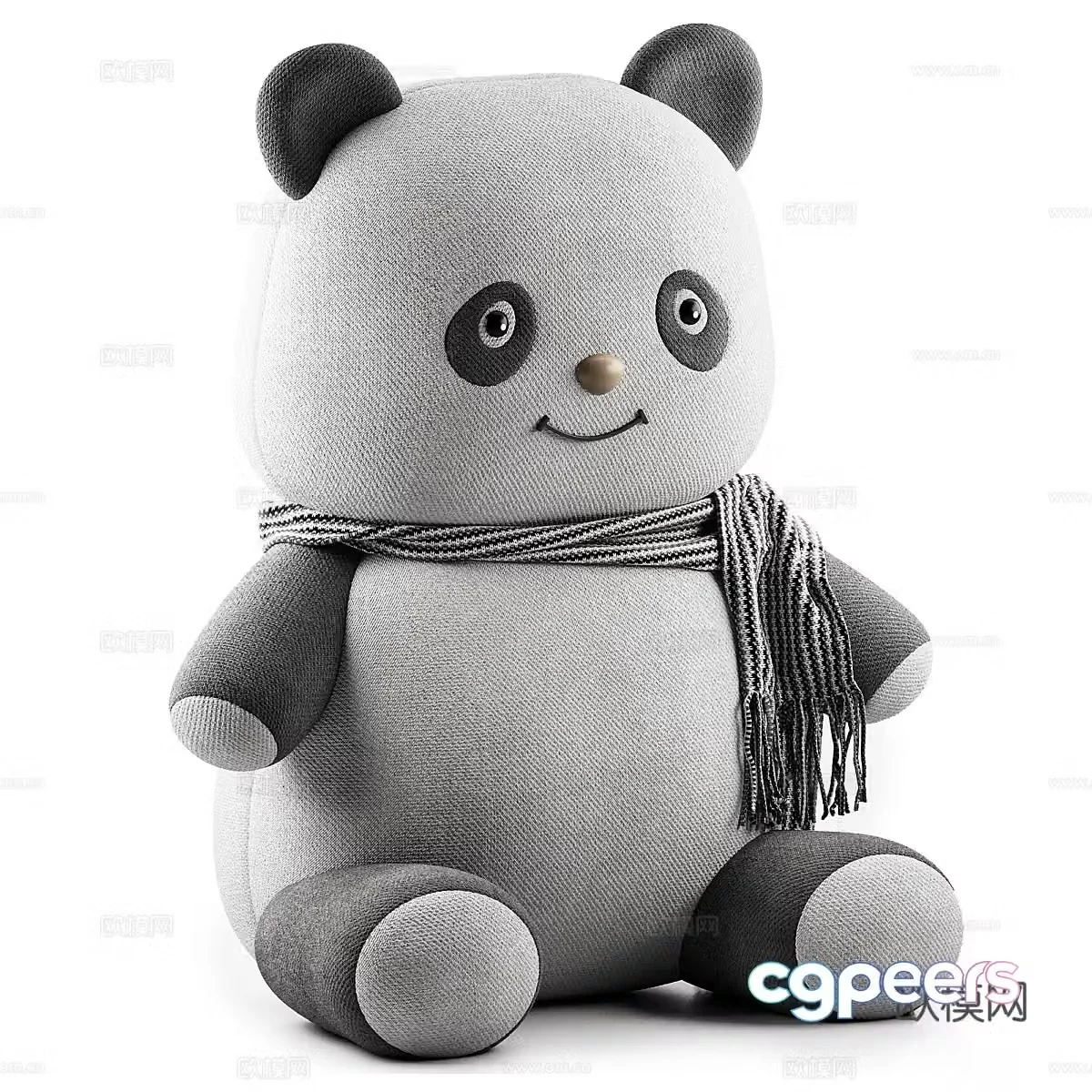 Plush toy panda 3d model