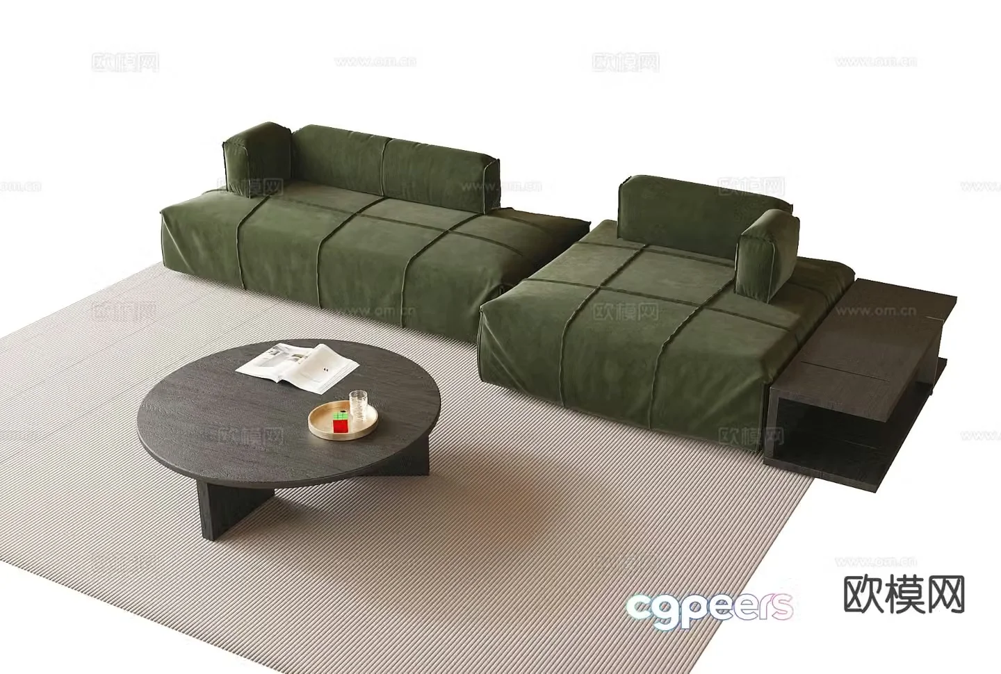 Modern sectional sofa 3d model