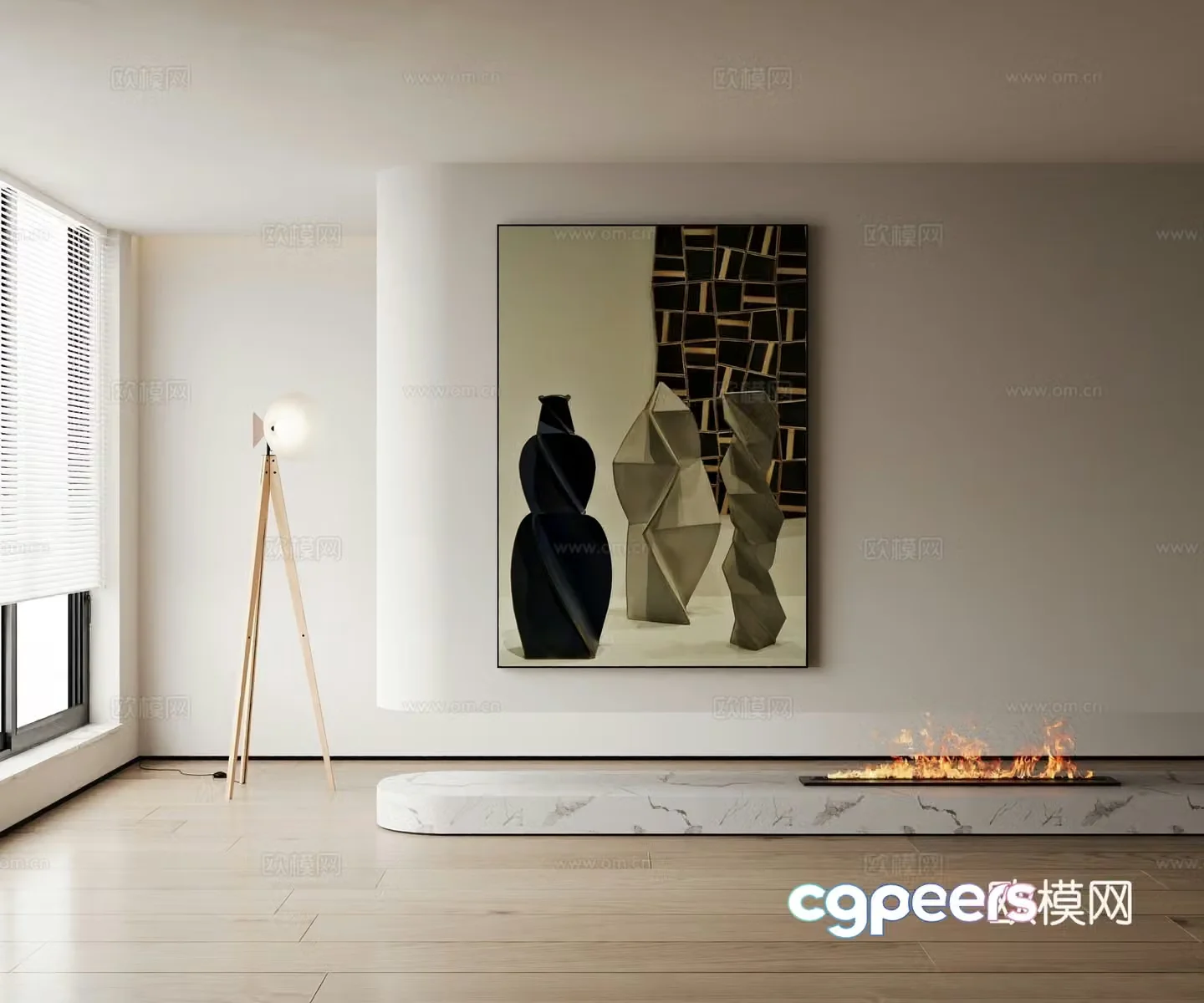 Modern decorative painting 3d model