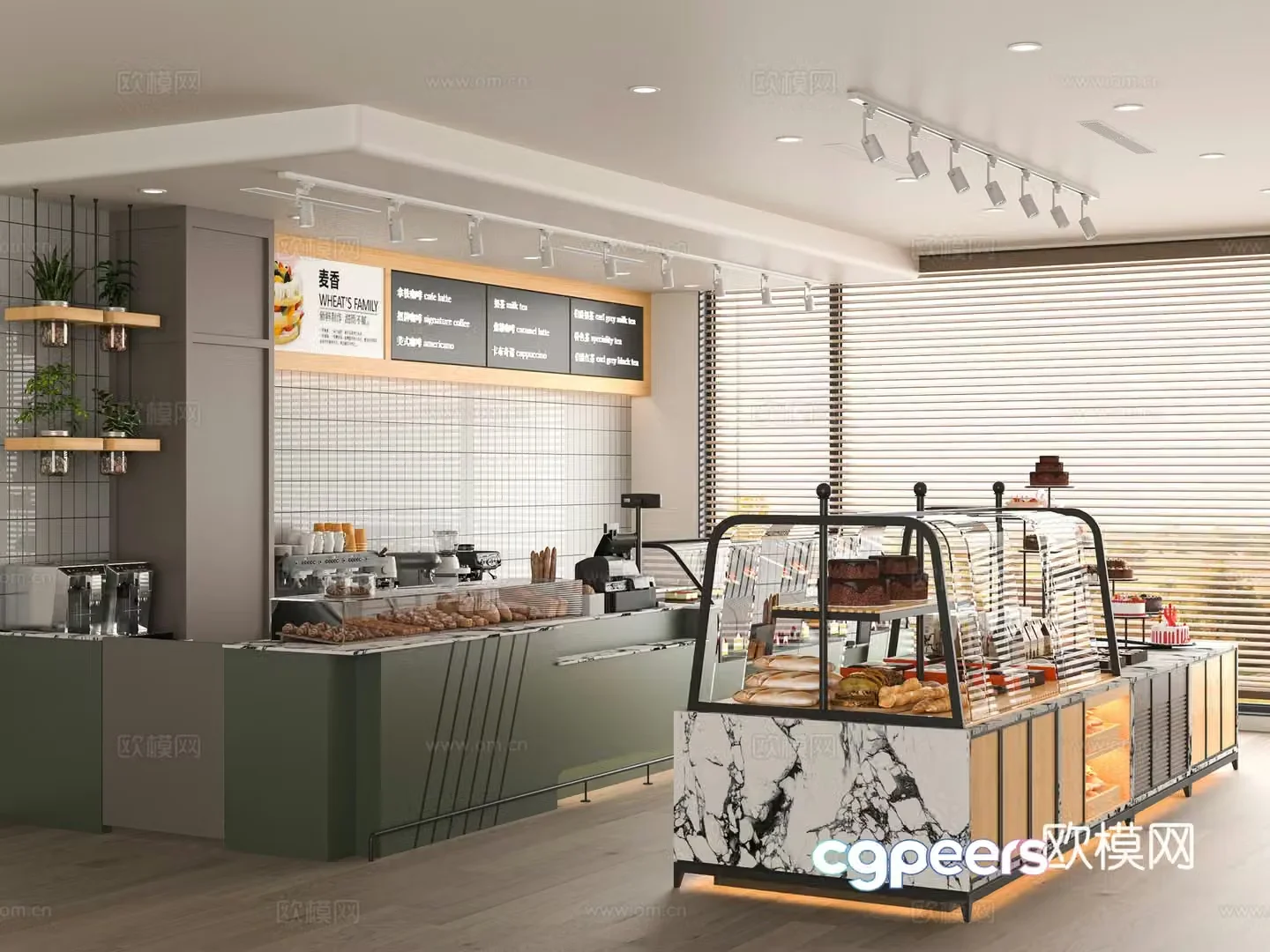 Modern bakery 3d model