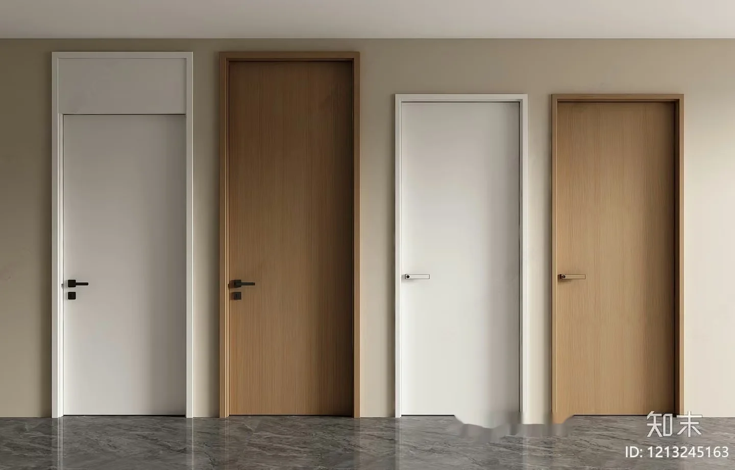 Four Doors 3D Model – 15141 – VRAY Render