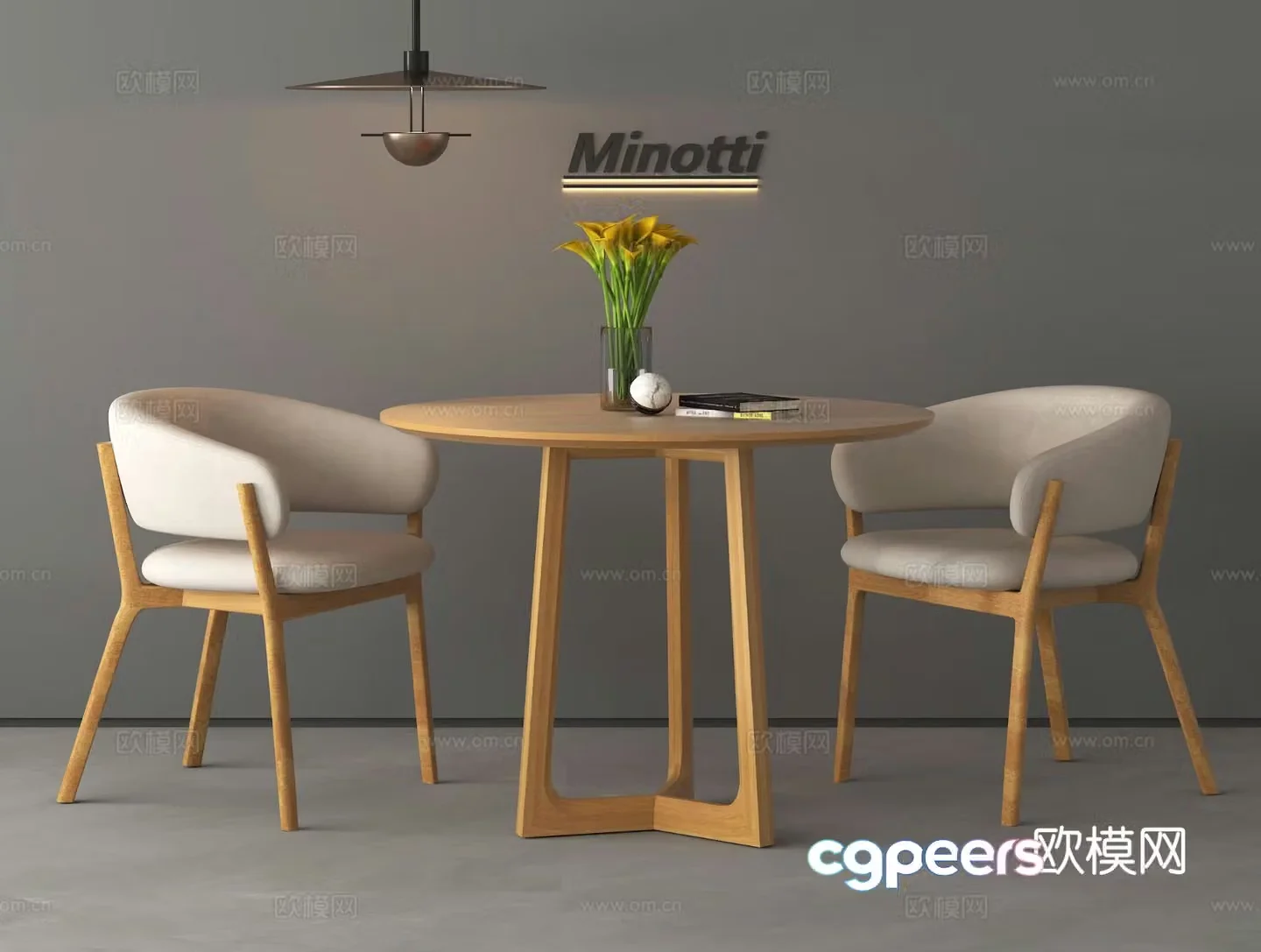 Modern negotiation tables and chairs leisure tables and chairs coffee tables and chairs 3D model