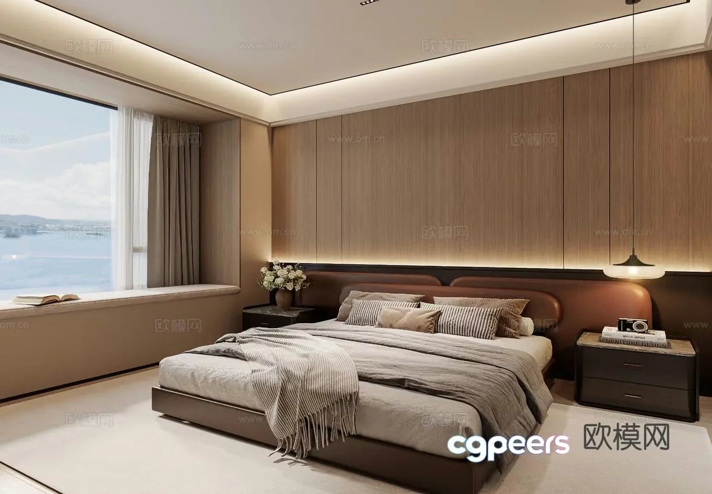 Italian style bedroom master bedroom 3d model