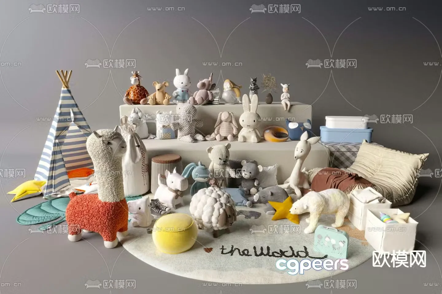 Plush toys dolls dolls tent 3d model