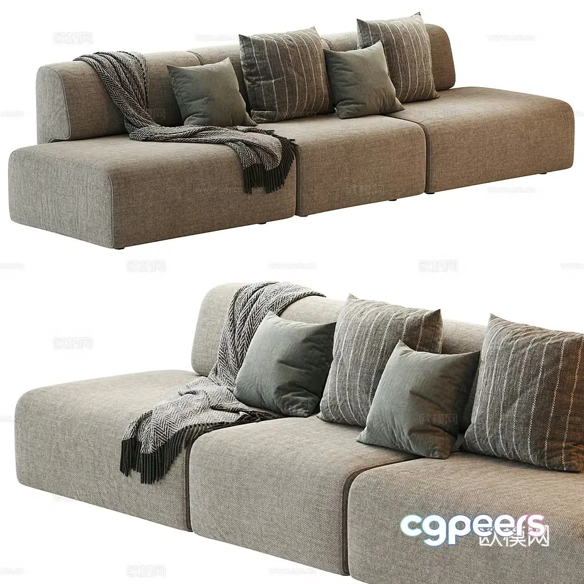 Modern Italian Sancal DUO sofa 3d model