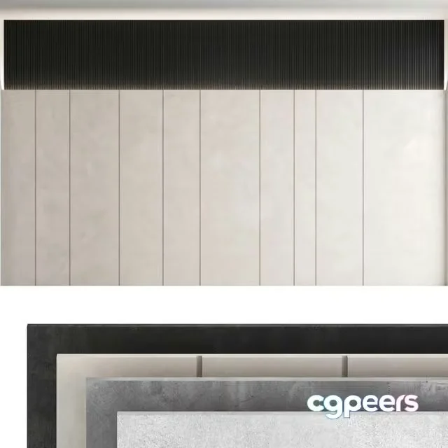 3ds Max Free – Decorative wall panel set 51