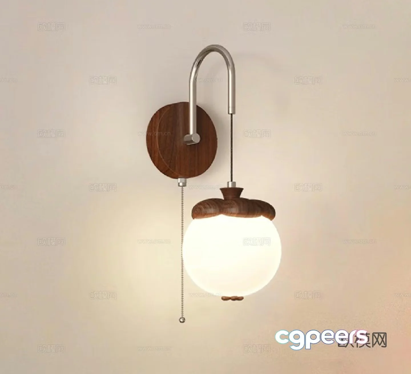 French medieval wall lamp decorative lamp 3d model