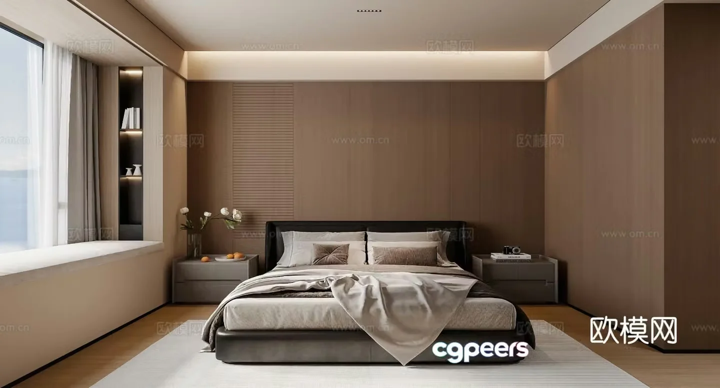 Italian style bedroom master bedroom 3d model