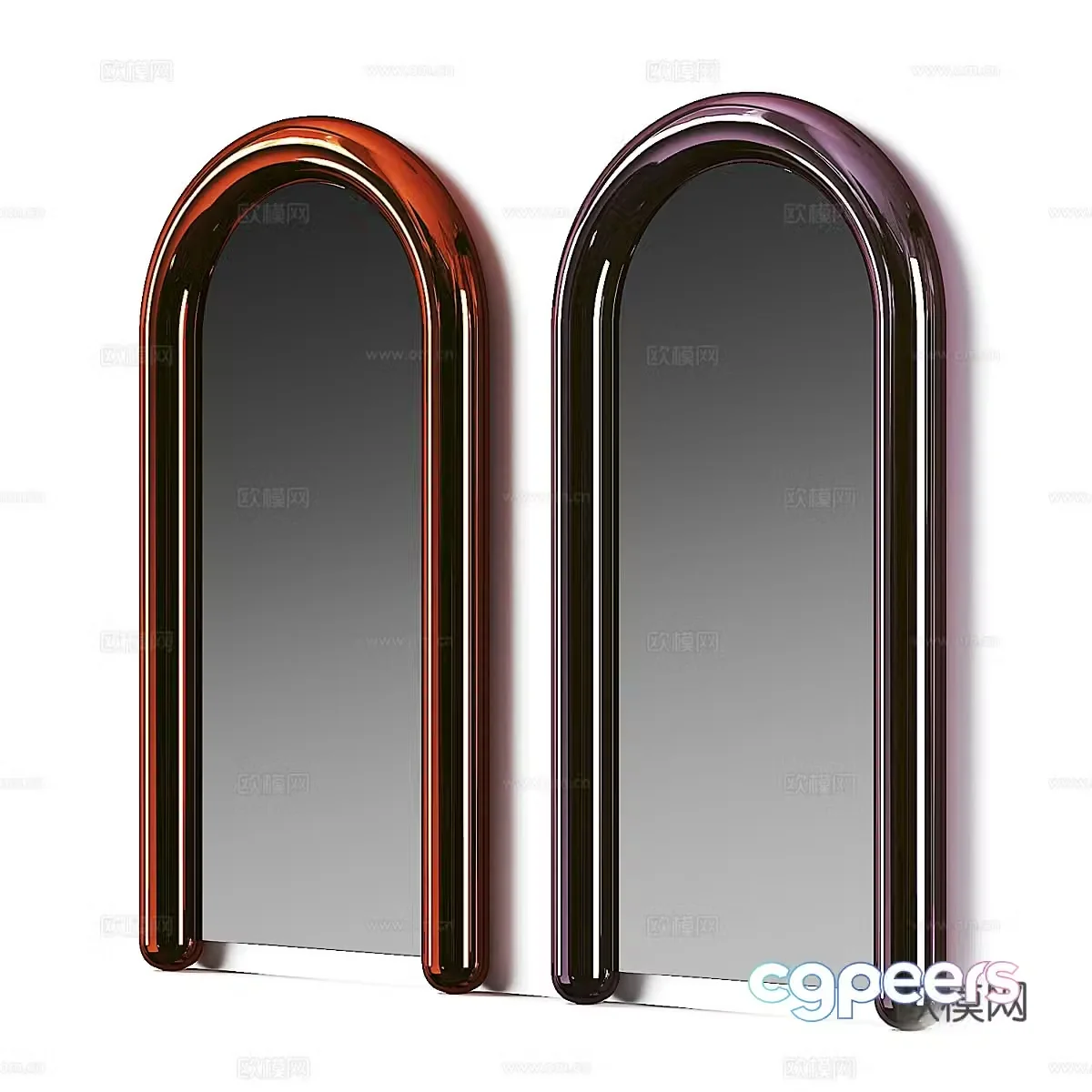 Modern light luxury decorative mirror 3D model
