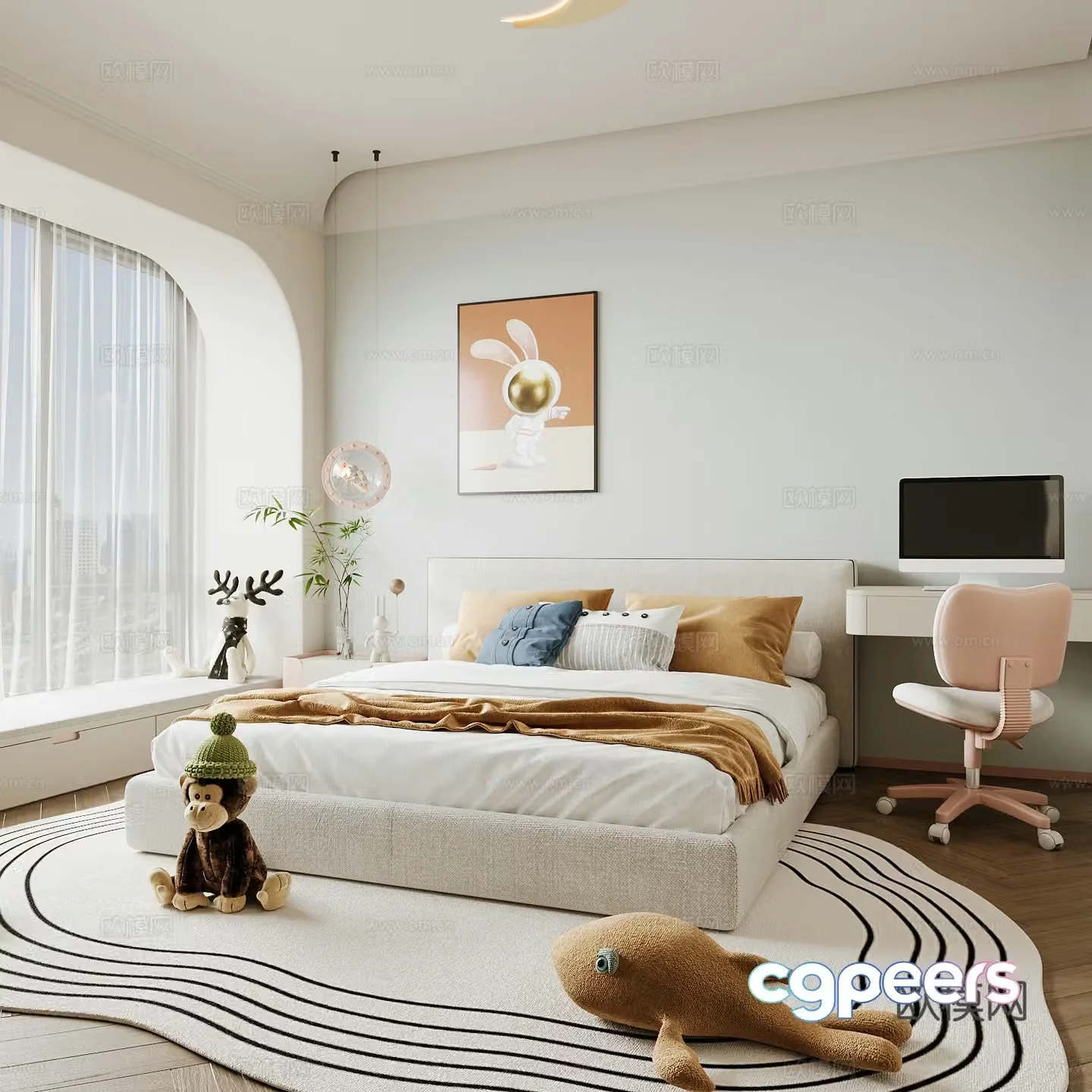 Modern children’s room children’s room 3d model