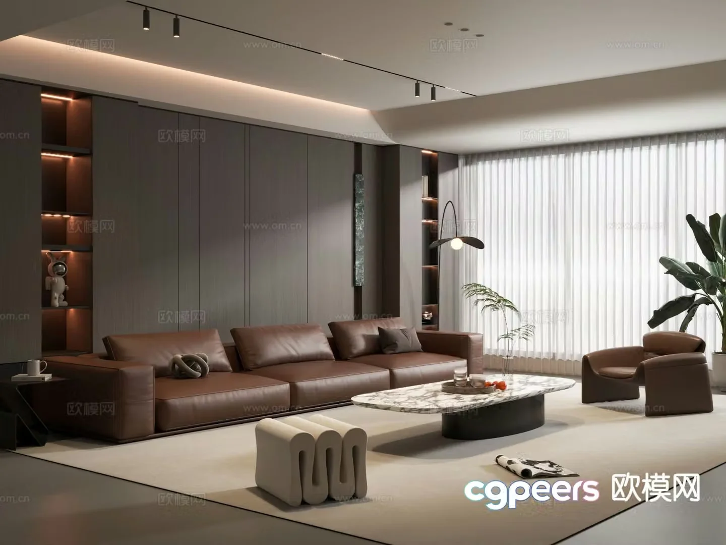 Italian living room 3d model