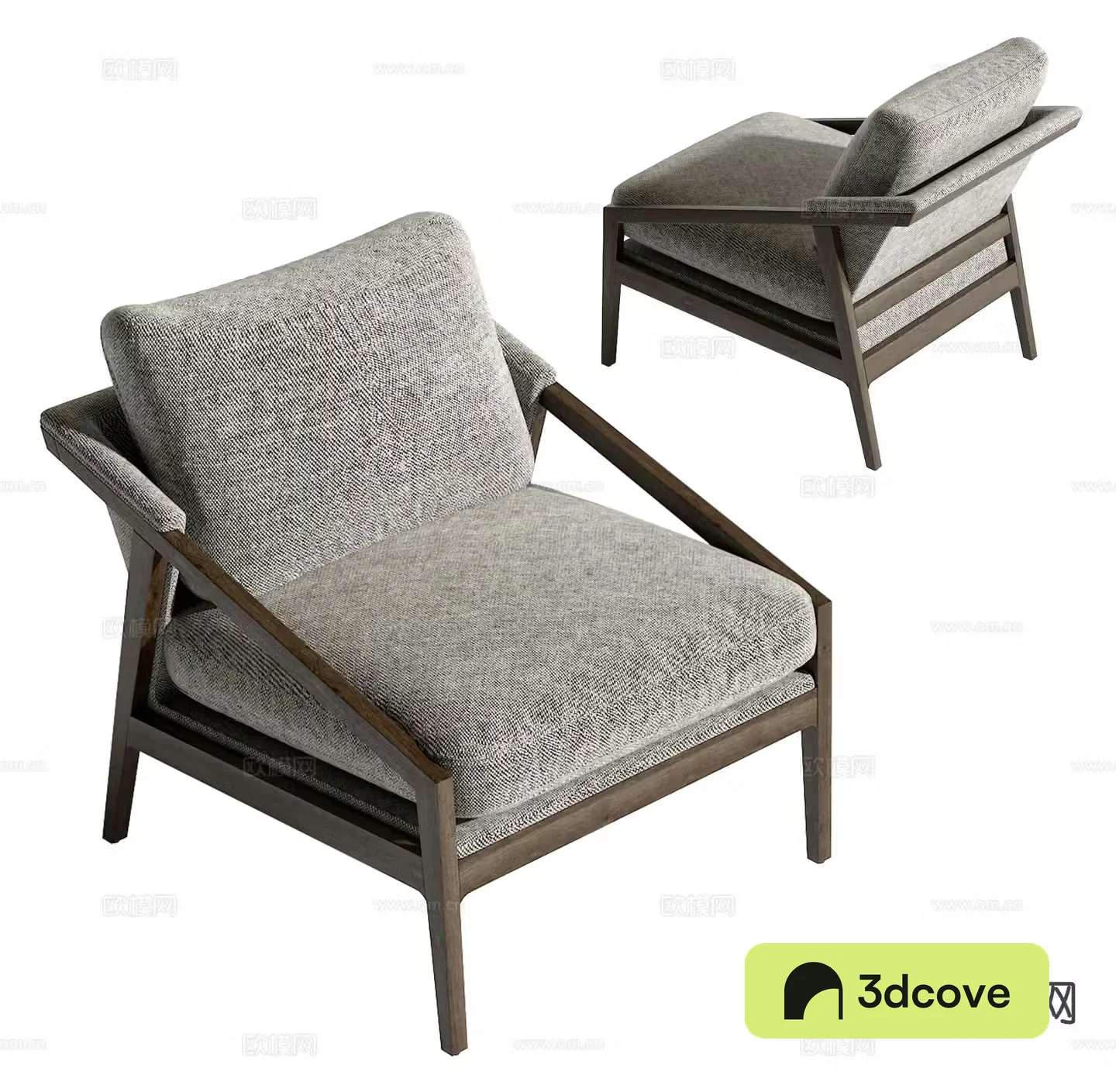 Wabi-sabi style single sofa