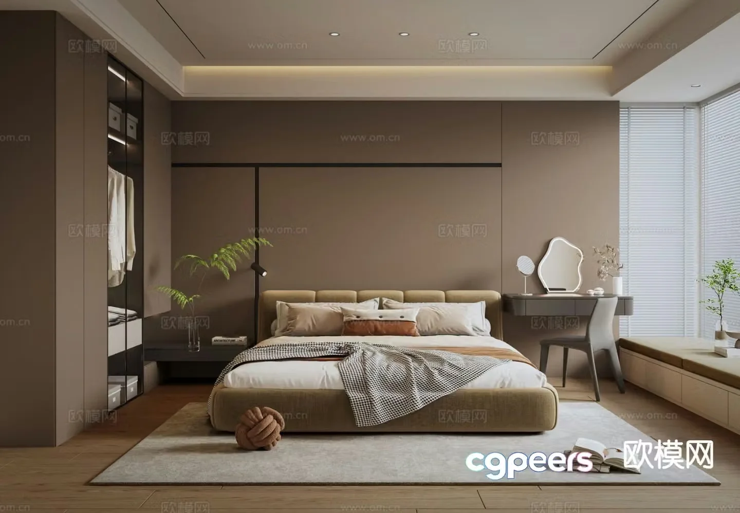 Italian style bedroom master bedroom 3d model