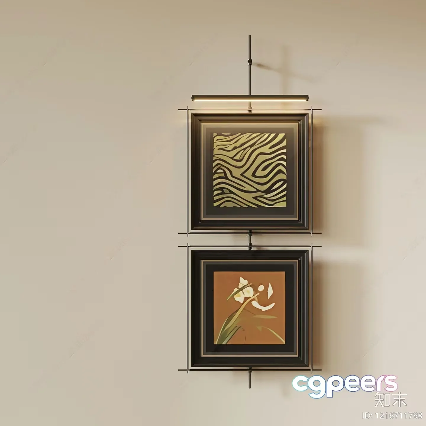 Modern Wall Art 3D Model – 18104 – VRAY Render