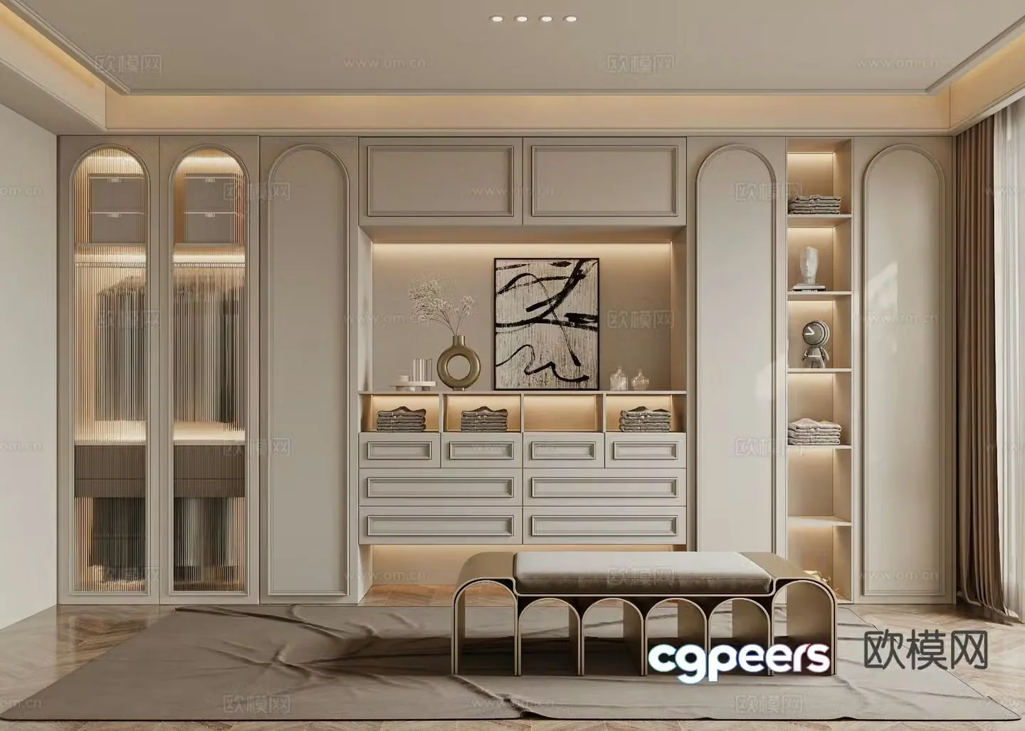 French cloakroom 3d model