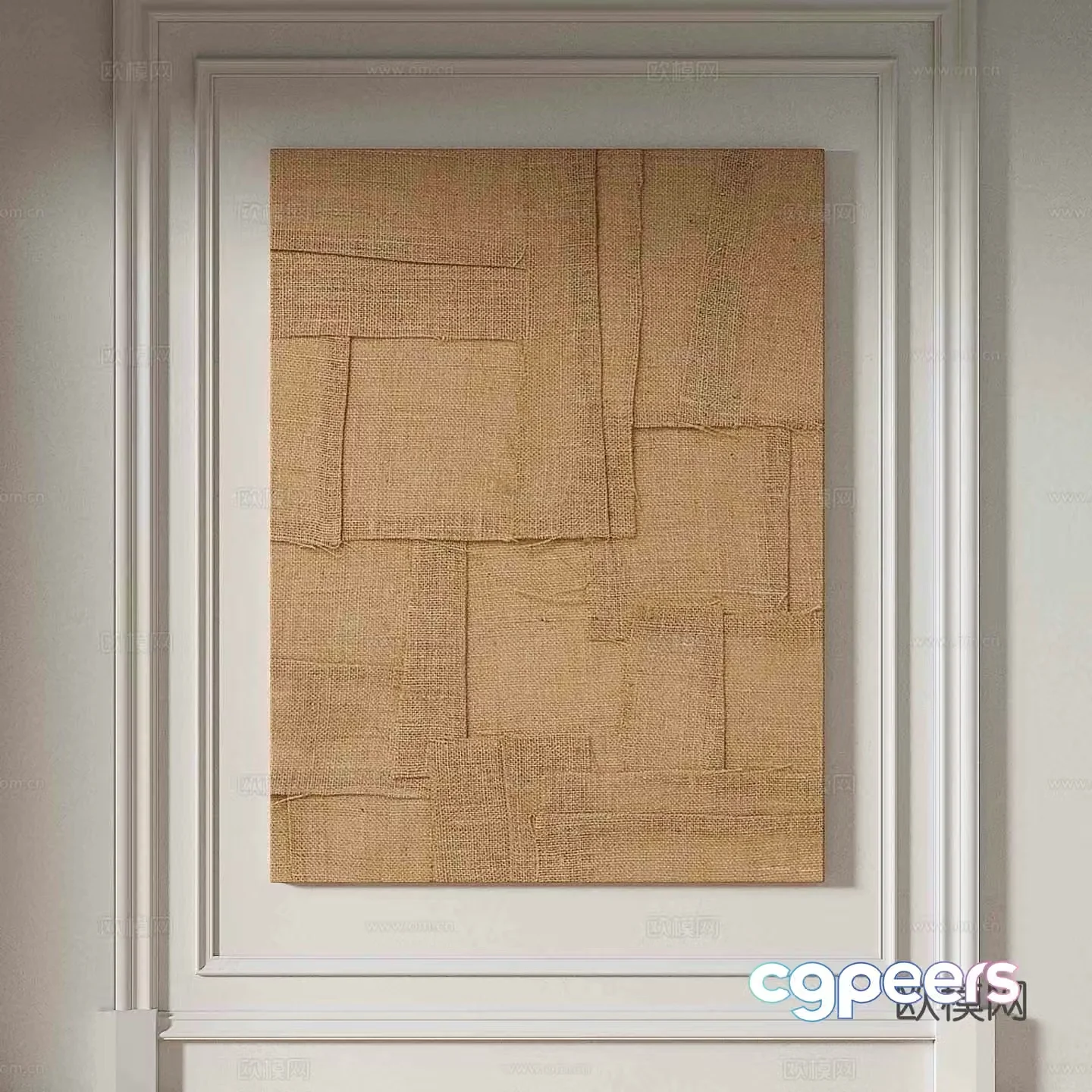 Wabi-sabi texture painting abstract painting solid color decorative painting 3d model