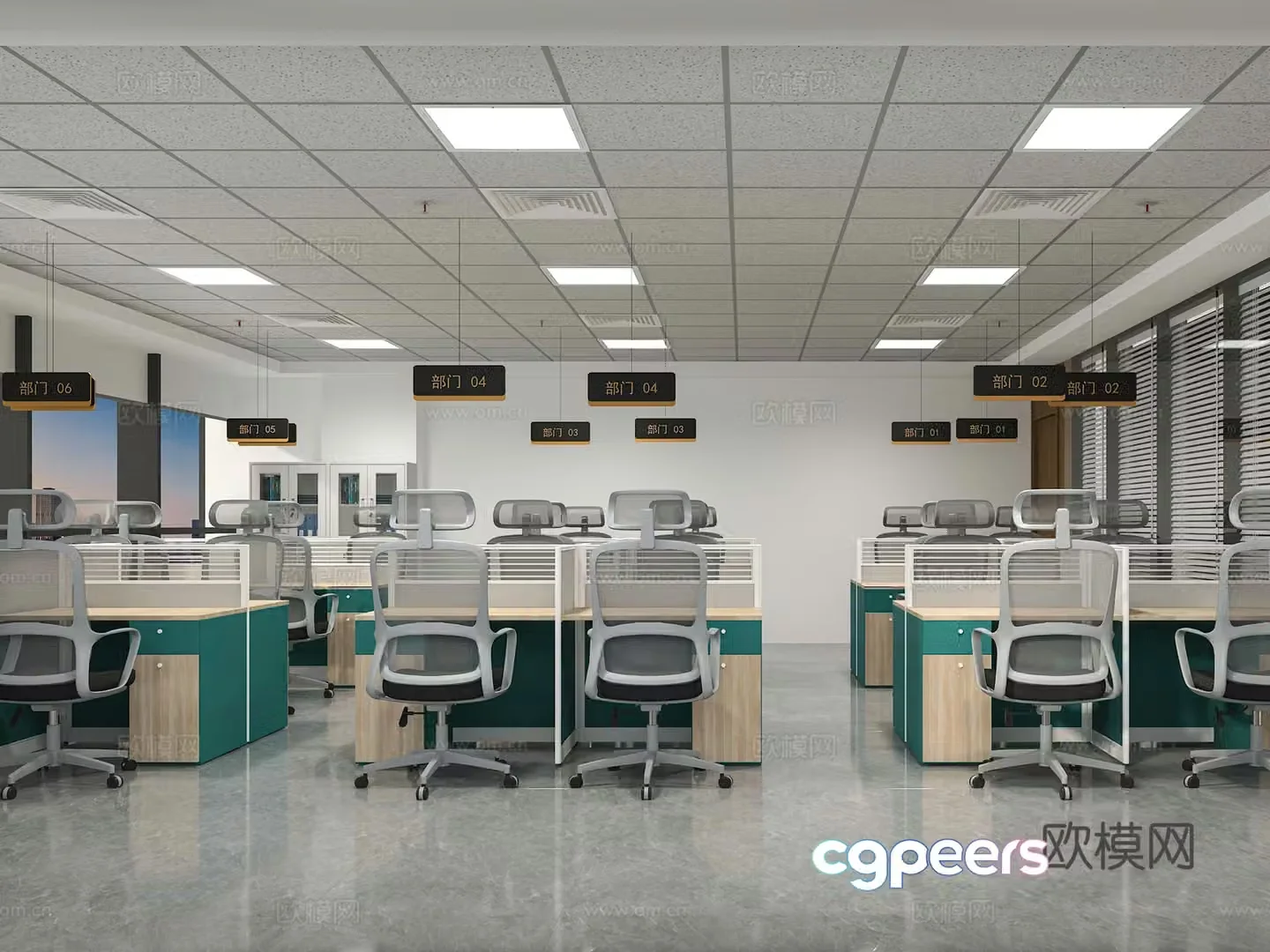Modern office 3d model