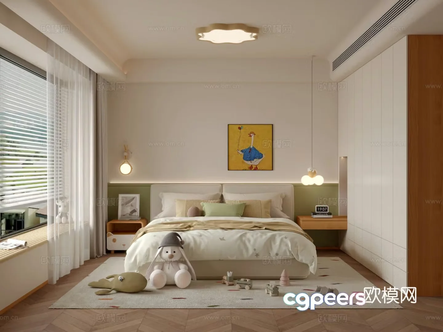 Modern children’s room 3d model