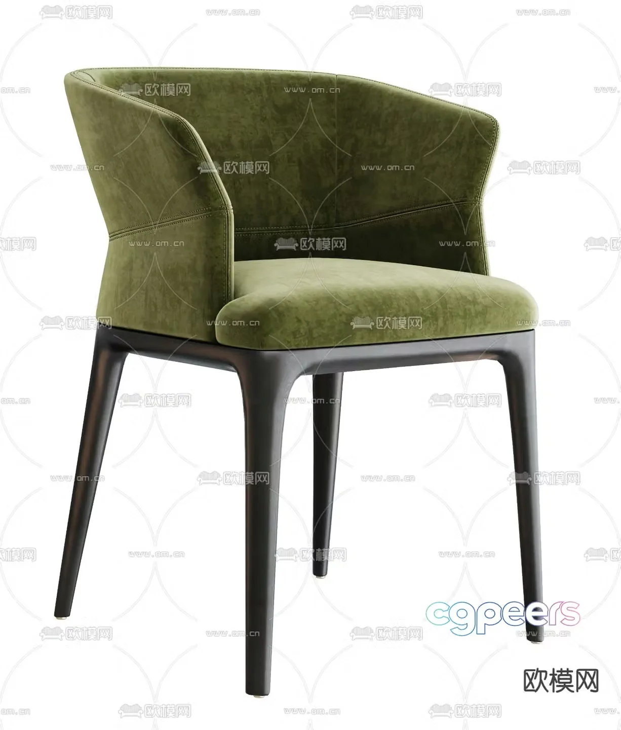 Modern chair dining chair single chair 3d model