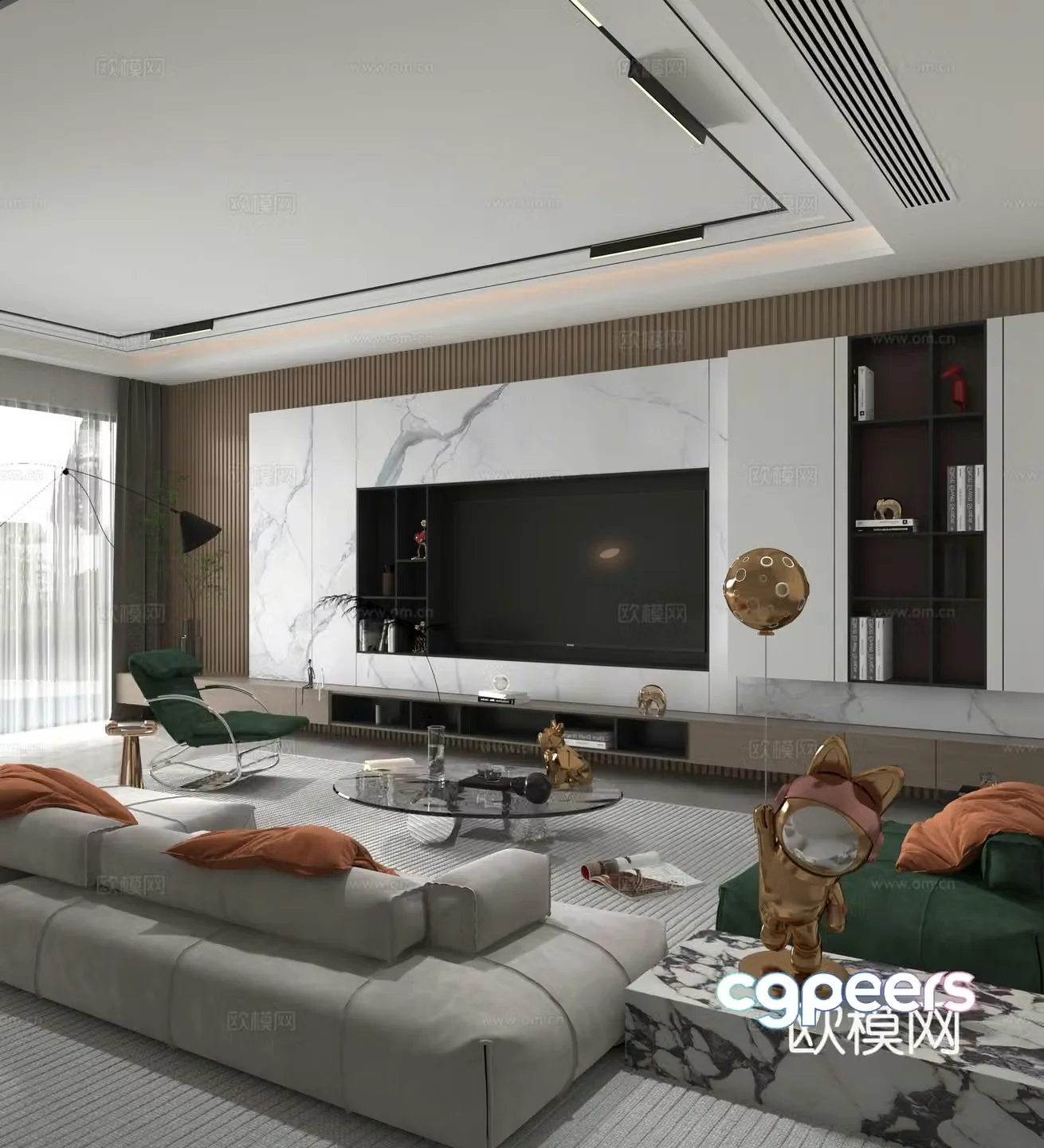 Modern living room 3d model