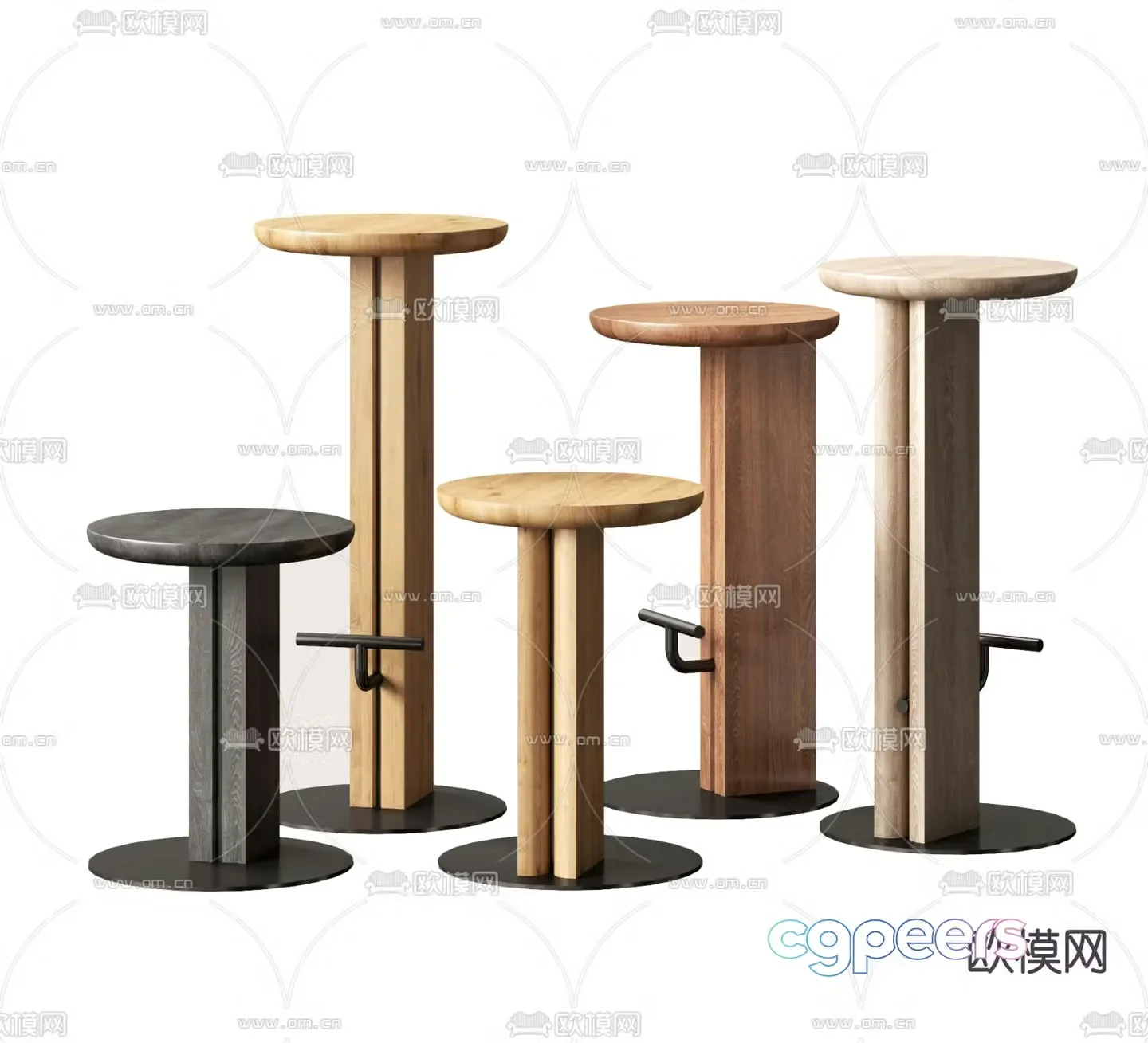 bar stool bar stool high stool 3d model