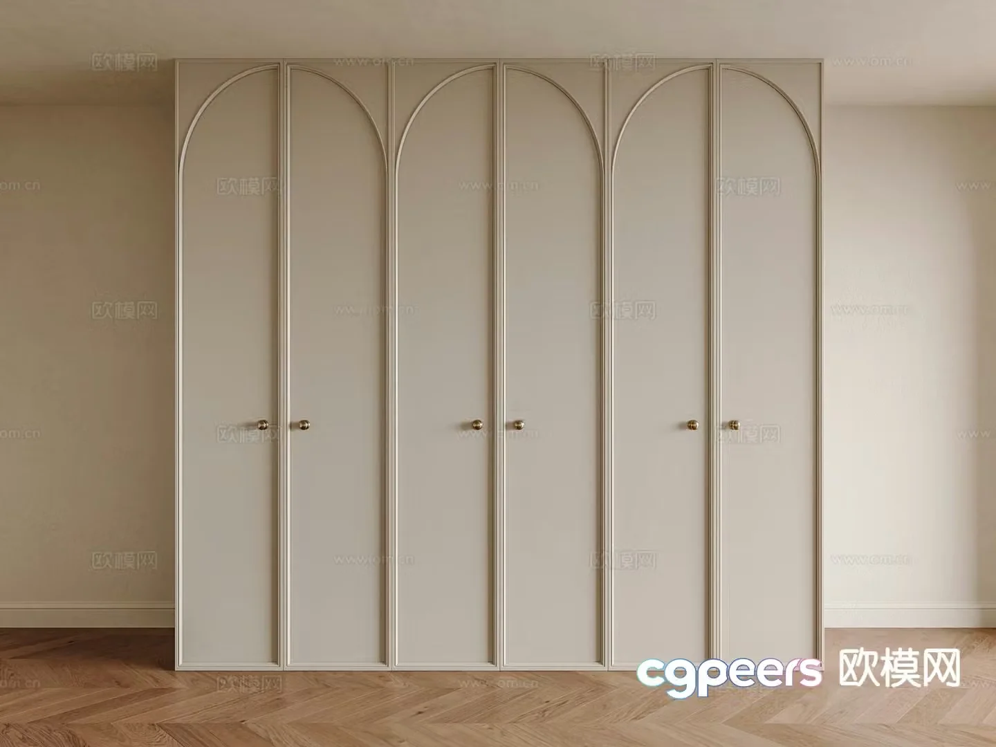 French wardrobe custom wardrobe 3d model