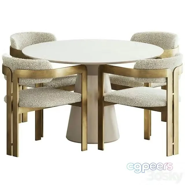 3ds Max Free – Donato by Eichholtz dining set