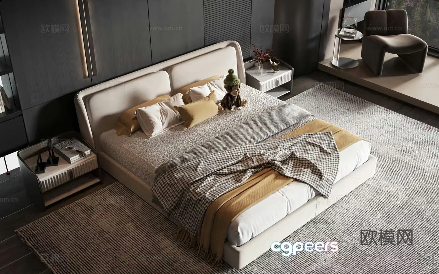 Modern style product bed 3d model