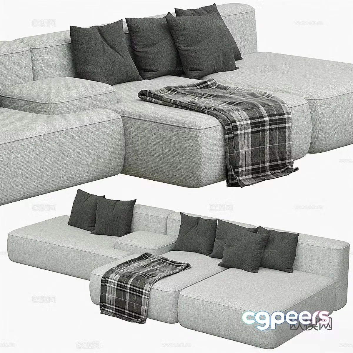Lema modern sofa single sofa minimalist sofa cloud sofa fabric sofa 3d model