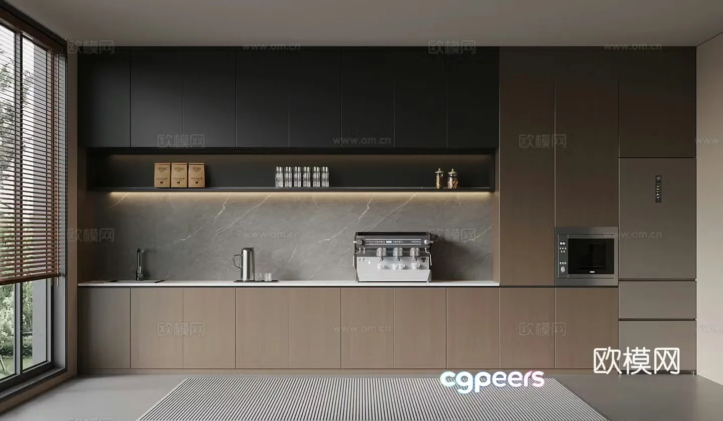 Tea room Modern Italian minimalist tea room Coffee maker 3D model