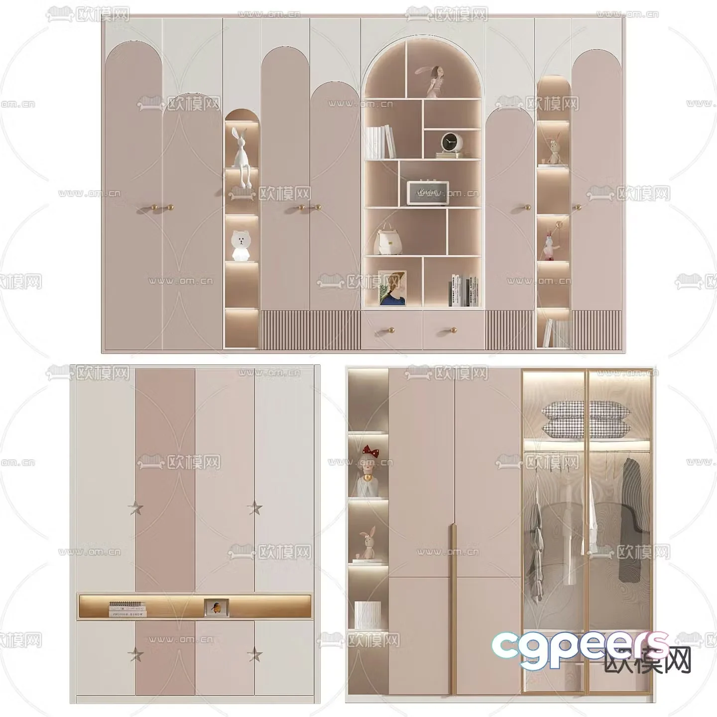 Children’s wardrobe toy cabinet 3d model