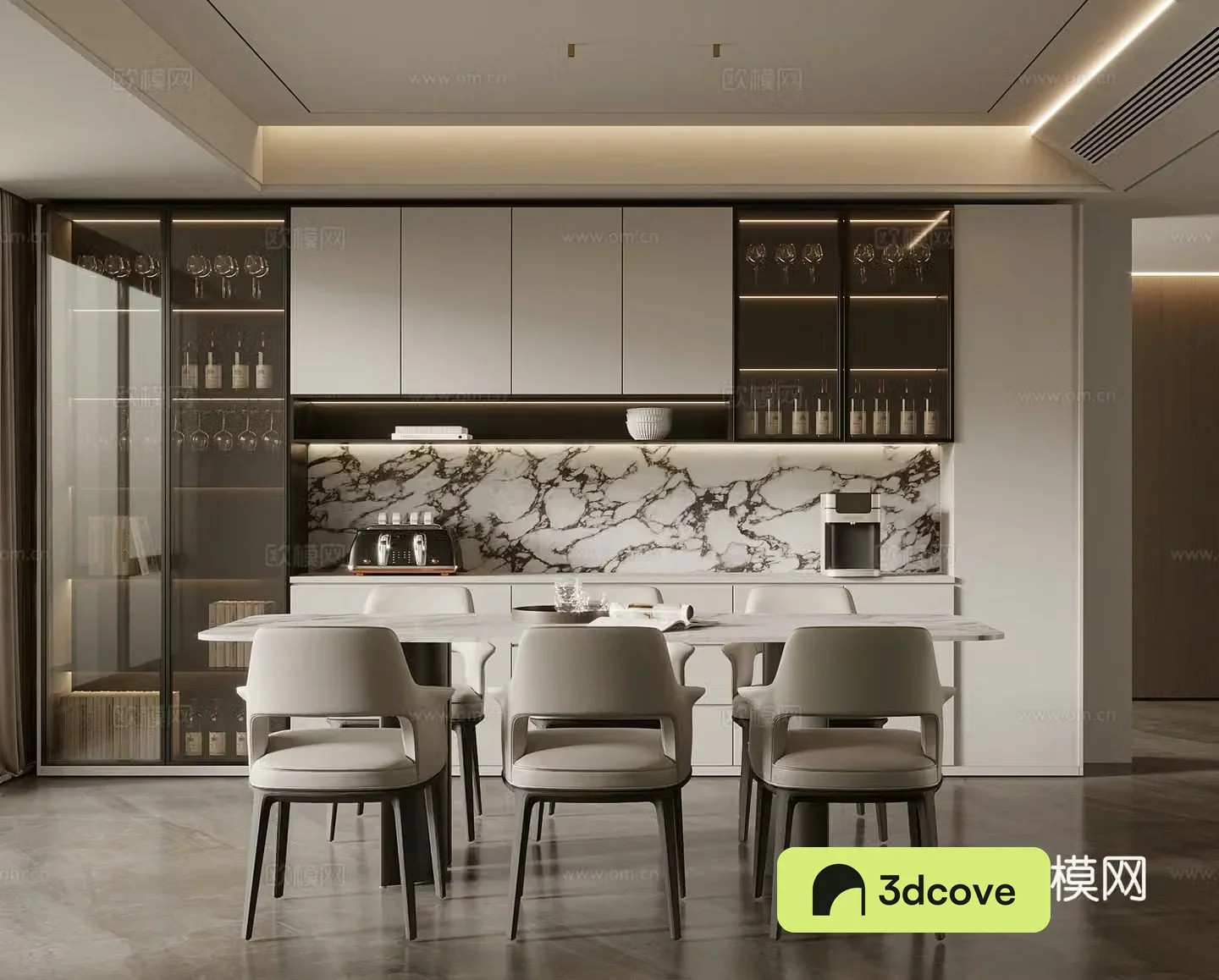 Modern restaurant dining table and chair