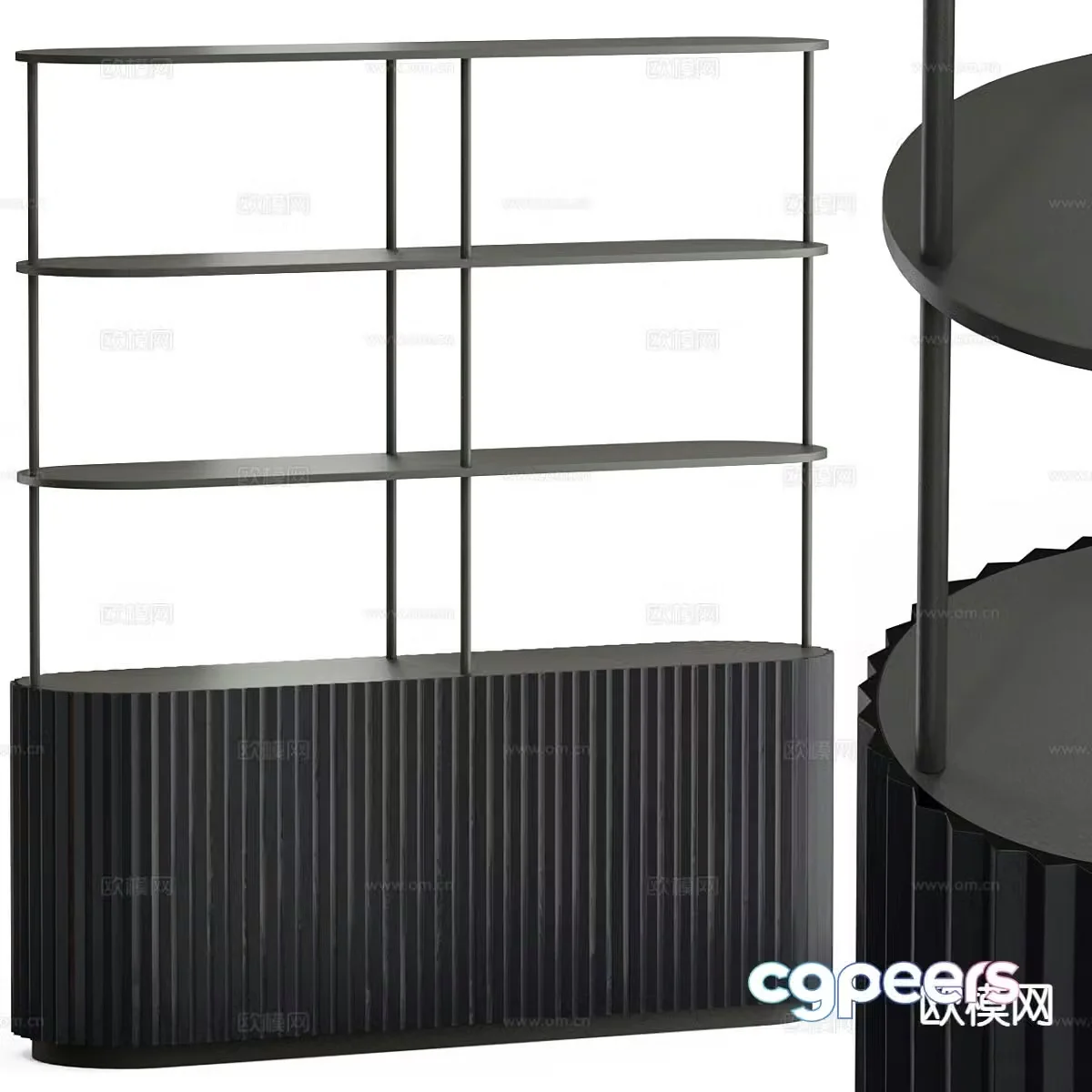 Modern storage rack display rack 3d model