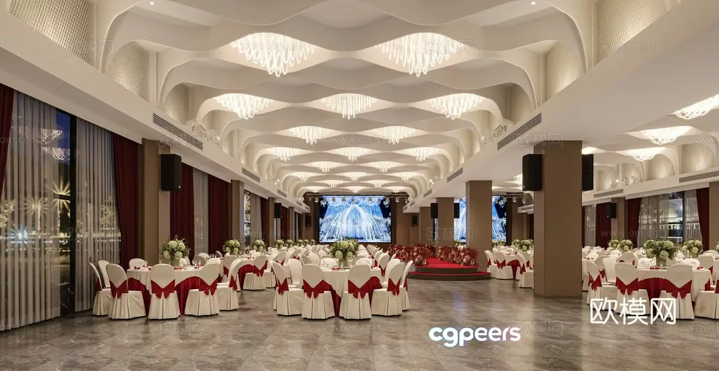 Banquet Hall 3d model