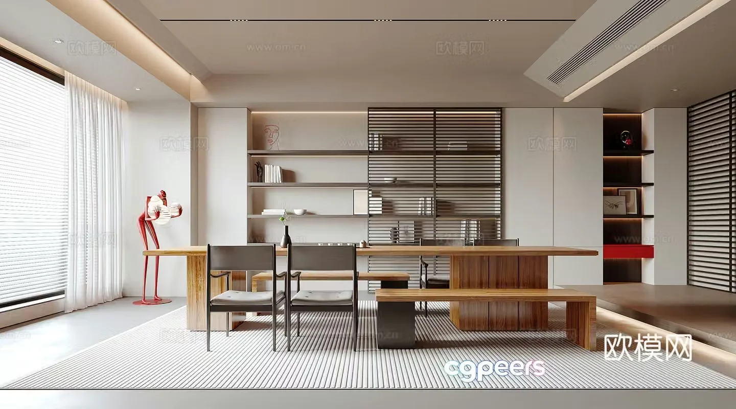 Modern tea room 3d model