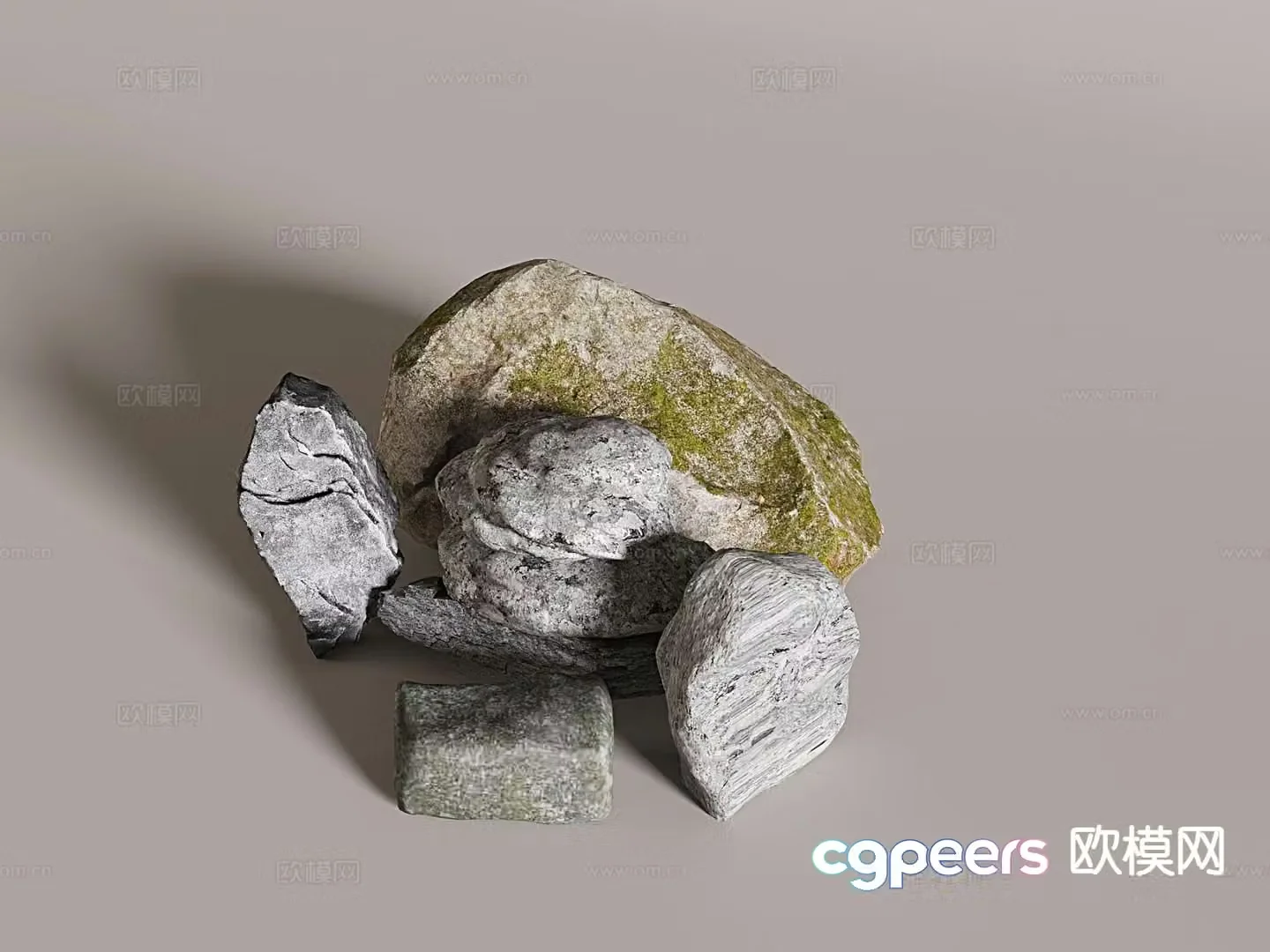 stones stone rock landscape stone 3d model