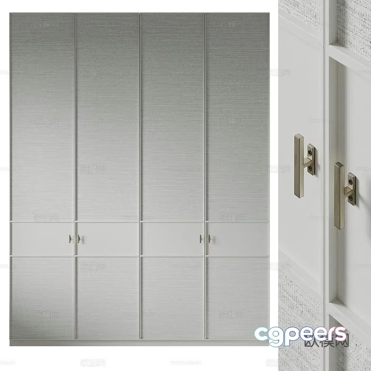 New Chinese style wardrobe 3D model