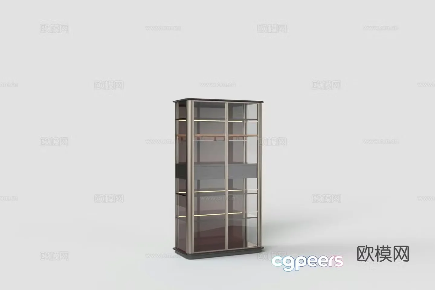 Modern glass wine cabinet 3d model