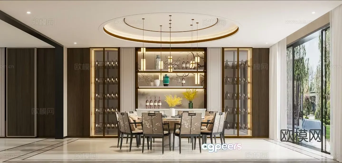 New Chinese restaurant 3d model