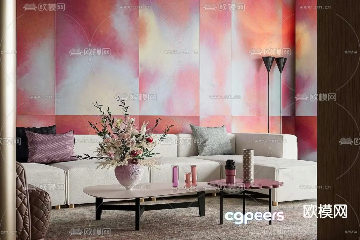 Office sofa corner sofa 3d model