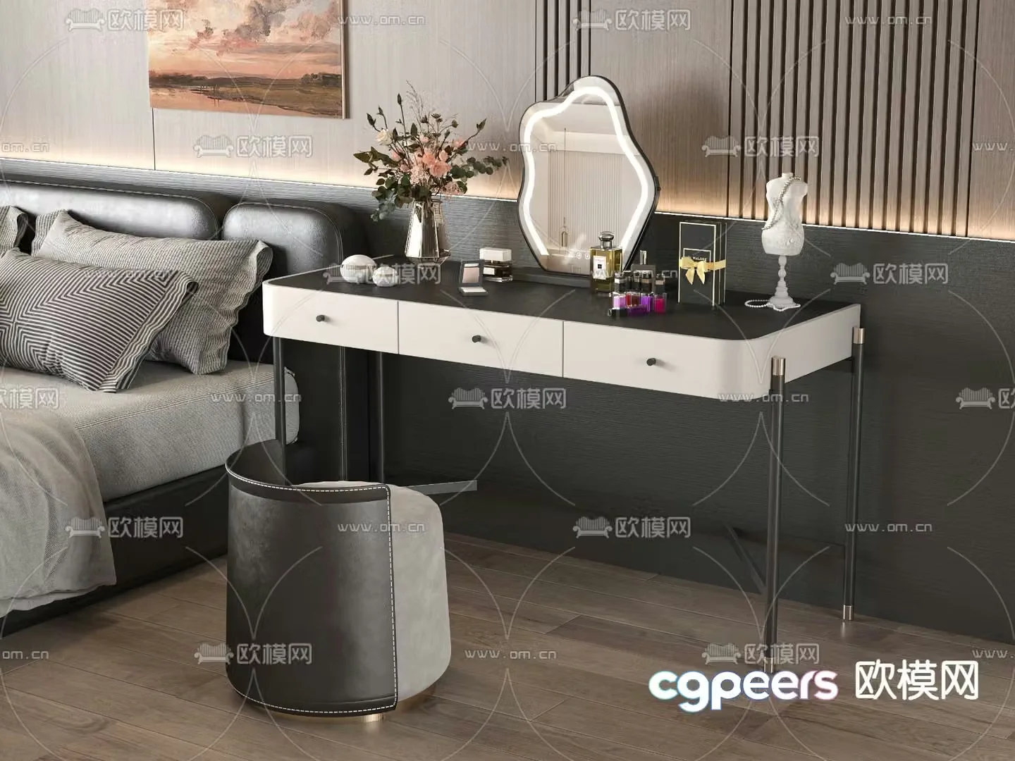 Modern dressing table dressing table 3d model