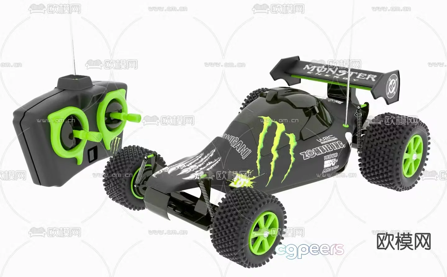 Modern remote control toy racing car 3d model