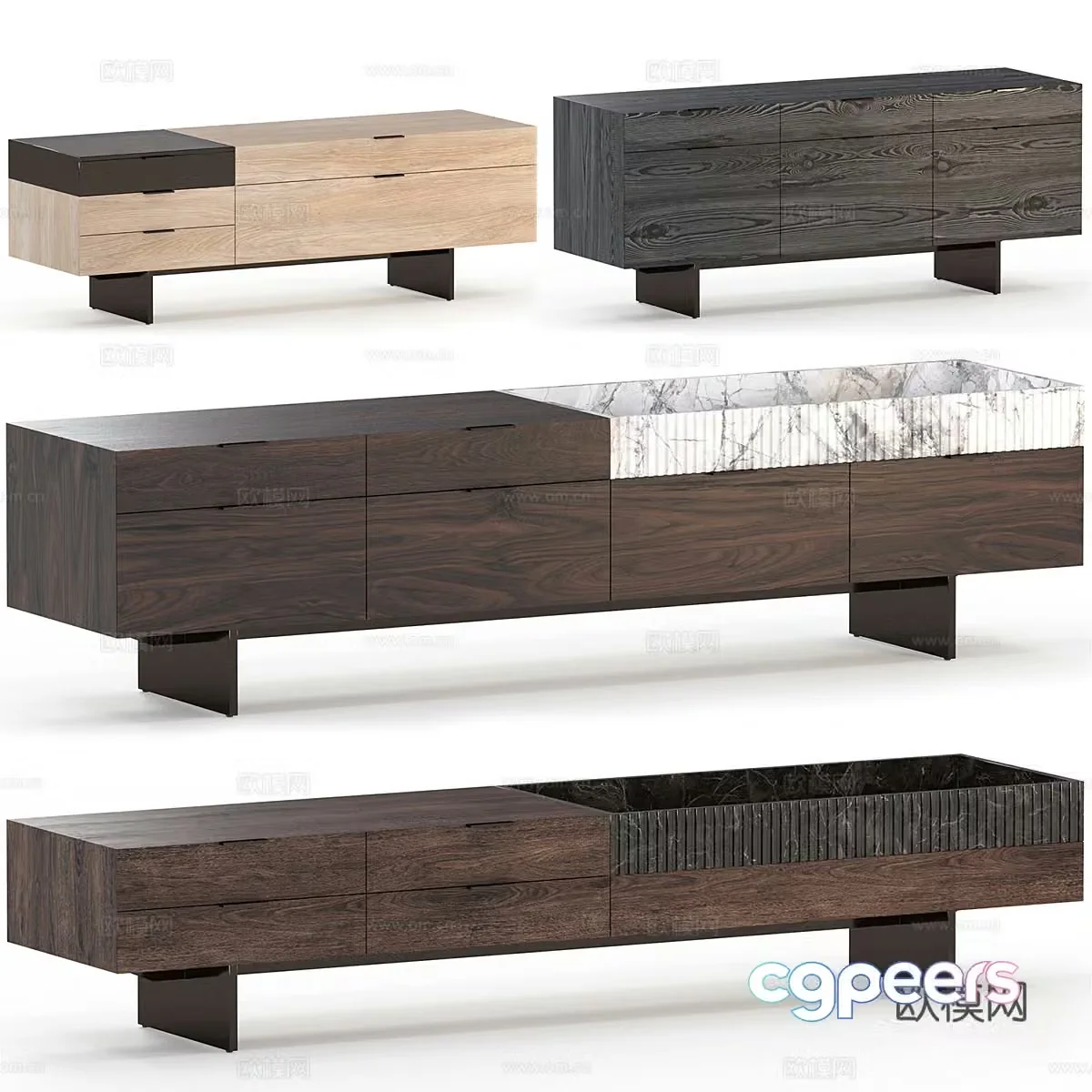 New Chinese TV cabinet 3D model