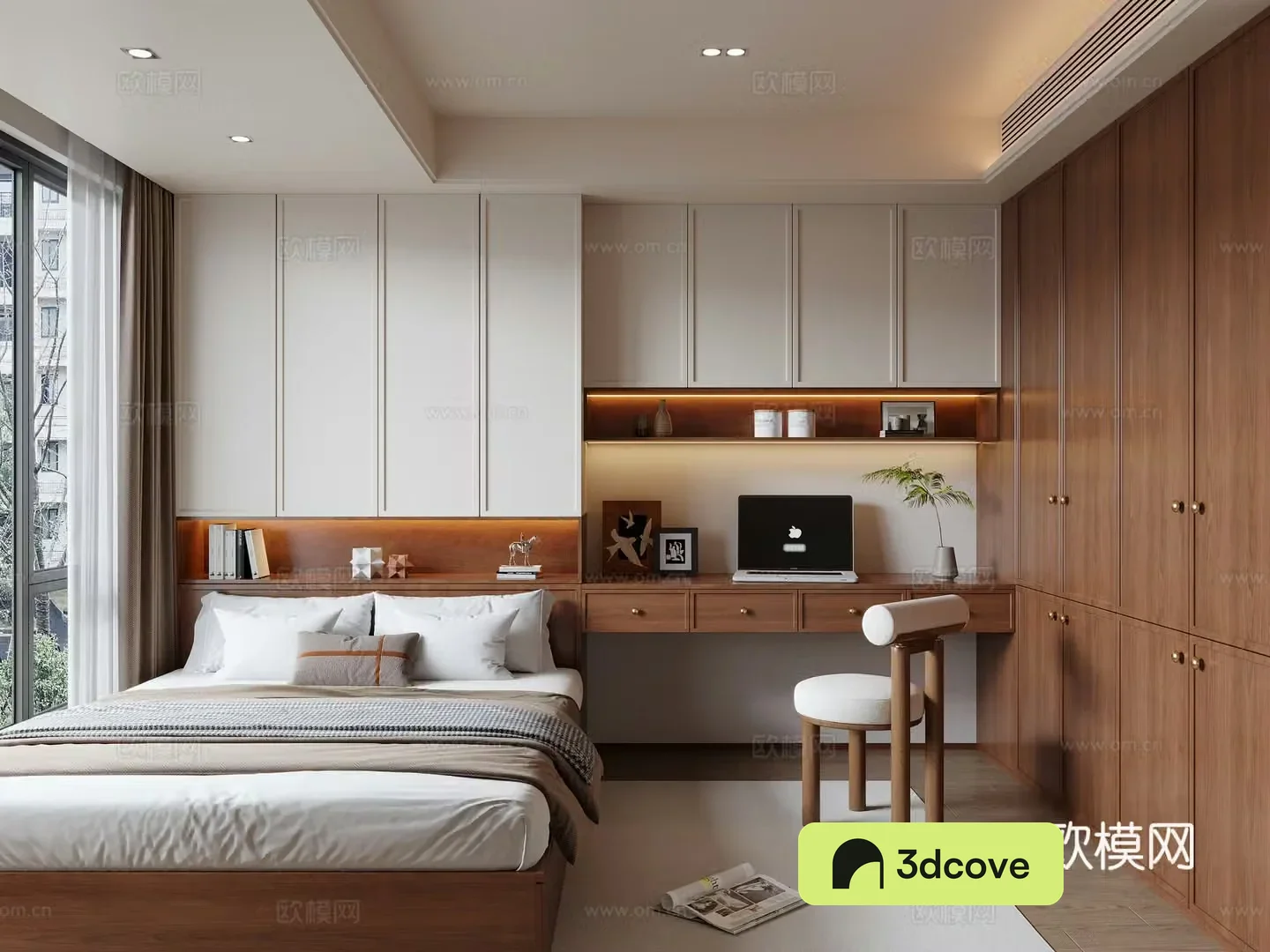 Middle style tatami bedroom 3d model