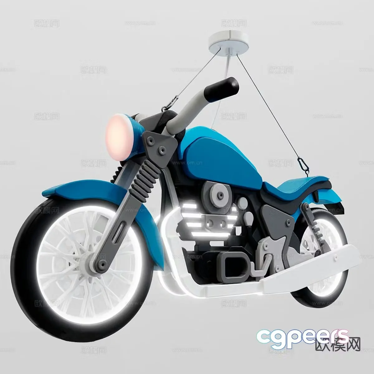 Children’s chandelier Motorcycle chandelier 3d model