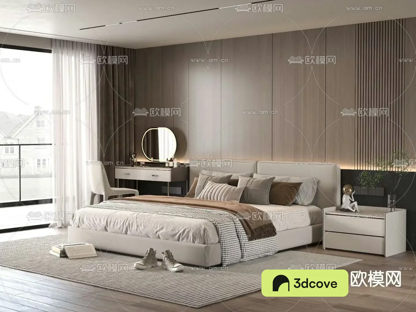 Minotti modern double bed