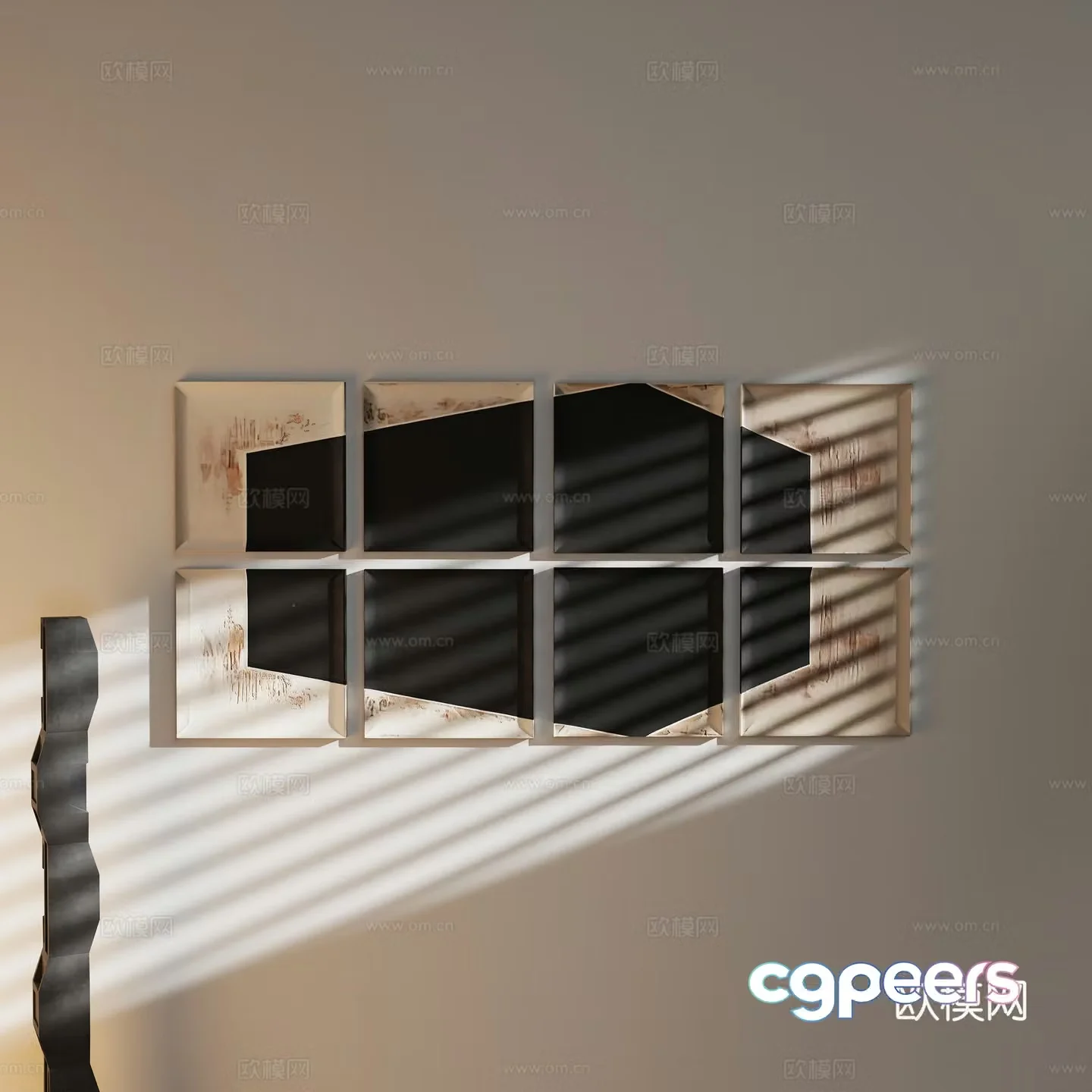 Modern combination decorative painting 3d model