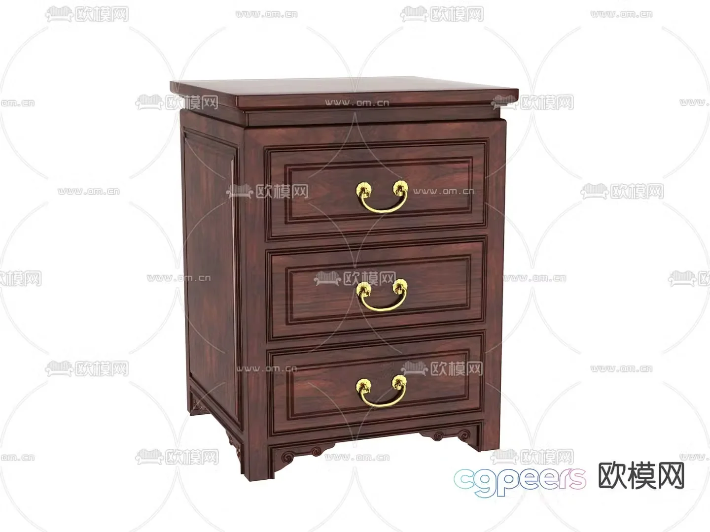 New Chinese style bedside table 3d model